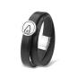 Preview: Leather bracelet with hoofprint nugget